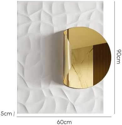 Homary Modern 3D Geometric Wall Art - Gold Abstract Rectangle Sculpture 236 x 354