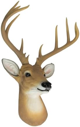Zeckos 12 Point Buck Deer Head Wall Sculpture 235 Inches High