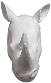 YL Crafts - Medium White Resin Faux Animal Wall Mount