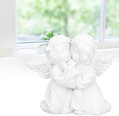 Cherub Figurine Garden Embracing Statue Decor