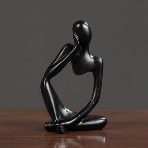 Abstract Resin Thinker Statue for Home Decor