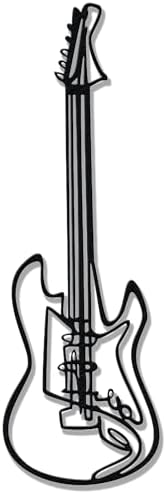 Elegant Guitar Wall Art Metal Decor for Home Office