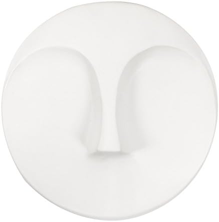 Howard Elliott Ceramic Round Wall Sculpture White Matte Finish 10x10 Inch