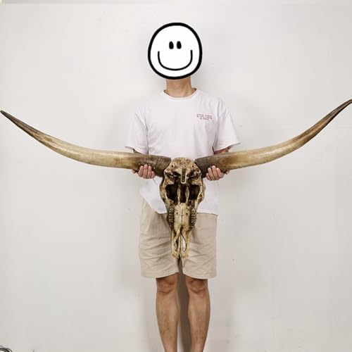 70-Inch Longhorn Cow Skull Wall Sculpture
