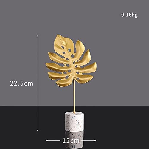 Gold Leaf Statues Modern Metal Desk Decoration