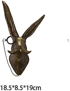 Leadigol Wall Decor Rabbit Head Bronze Resin Sculpture