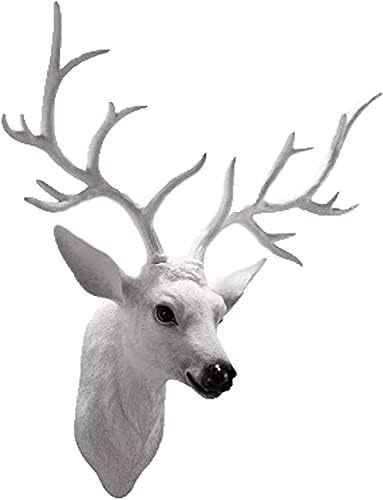 Bsetain Wall Deer Head Sculpture Vintage Wall Hanging Decor Decorative Ornament for Living Room