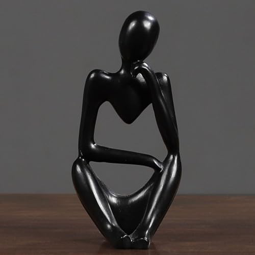 Abstract Resin Thinker Statue for Home Decor