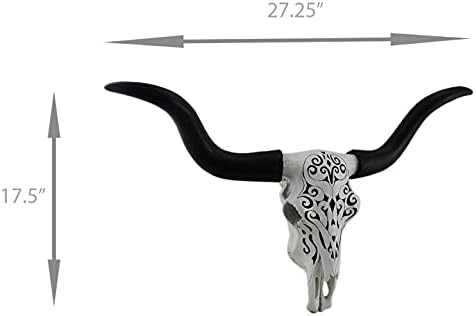 Zeckos Longhorn and Lace Wall Sculpture - 2725 Inches Long