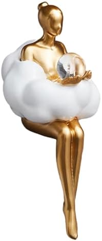 Abstract Art Sculpture Cloud Girl Statue Decor