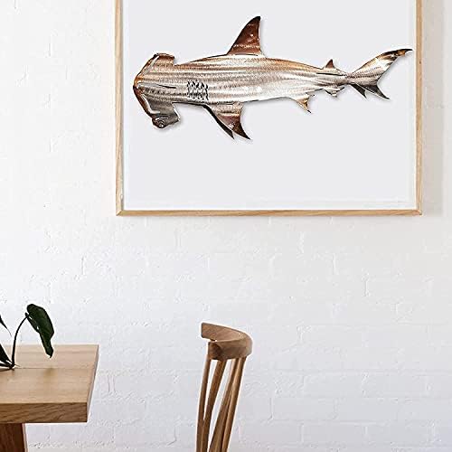Shiny Shark Metal Wall Decor Art Sculpture