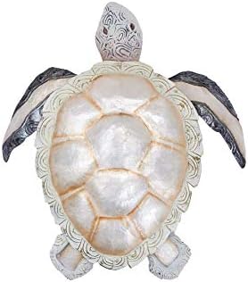Beachcombers Mixed Metal And Capiz Turtle Wall Decor 10x3x115 White