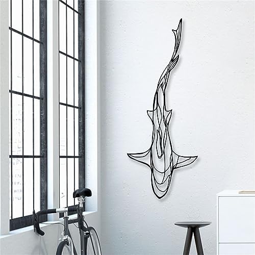 FYNBSSA 3D Metal Wall Art Shark Sculpture