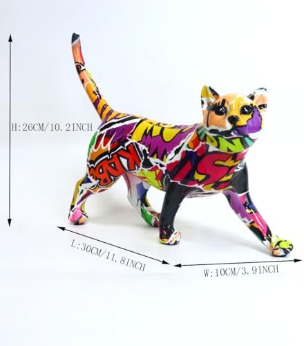 Cute Cat Figurine Resin Statue Home Office Decoration