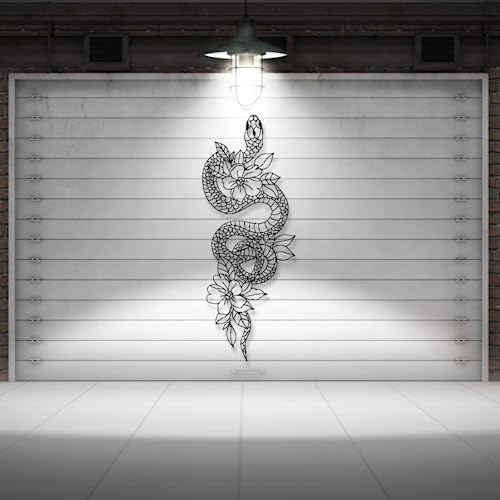 Fayholy Gold Snake and Flower Wall Sculpture