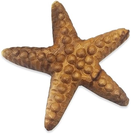 RoRo Handcarved Wooden Starfish Wall Hanging 12 Inch Natural Brown