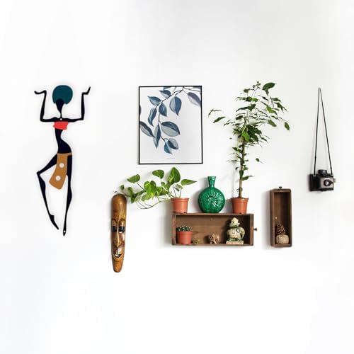 African Wall Art 3 Piece Metal Decor Set