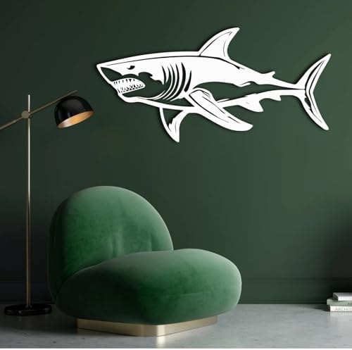 ENJOYOO Metal Wall Art Shark 19x9in