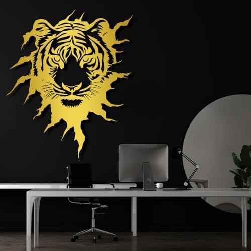 ENJOYOO Metal Tiger Wall Art Decor 19x16in