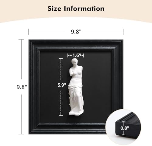 Folkor Life Framed Black and White Art Sculpture