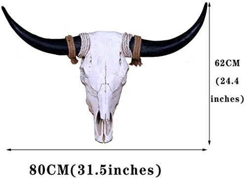 COLOM Fake Animal Skull Wall Decor Cow Head Sculpture