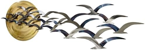 Copper Art Inc Seabirds at Sunset Wall Sculpture