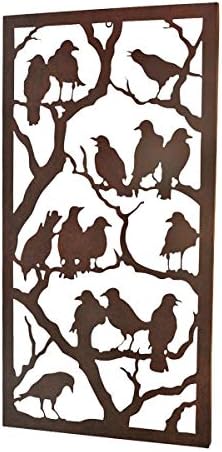 Design Toscano Night of the Ravens Wall Sculpture 11 Inch Antique Black Finish