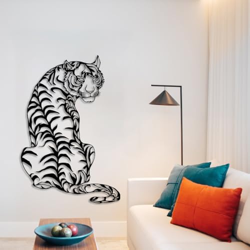 Gasijet Metal Tiger Wall Decor Black 24x16