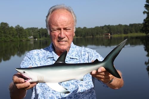 2 - Decorative 3D Great White Shark Wall Decor Black and Grey