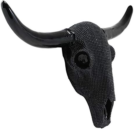 Ebros Gift Bejeweled Longhorn Cow Skull Wall Decor