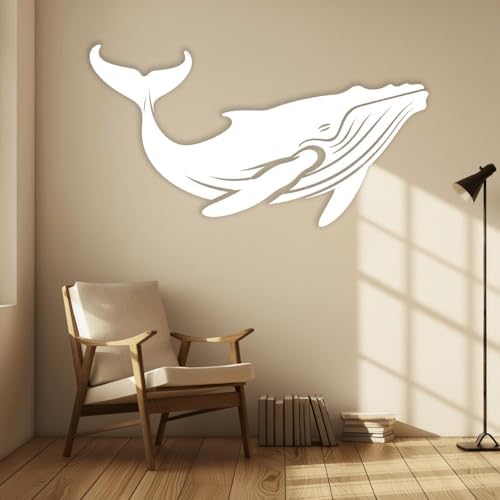 XXQ Humpback Whale Wall Art Modern Ocean-Themed Sculpture