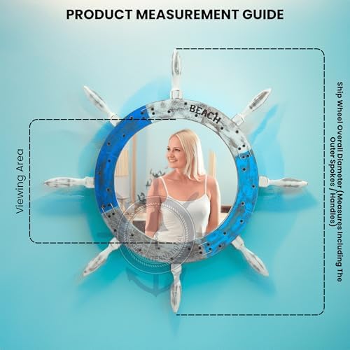 Nagina International Vintage Ship Wheel Wall Sculpture - 30 Inch