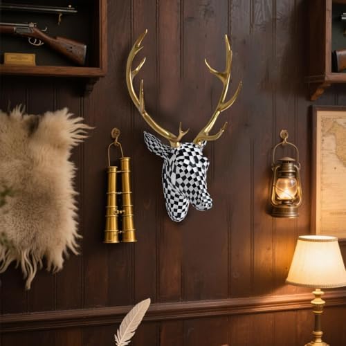 GIGICICI 157x87 Inch Mosaic Deer Head Wall Decor
