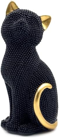 Decorative Cat Sitting Statue Art Figurine Black