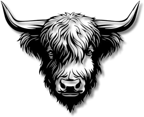 Cow Head Iron Wall Art Decoration 30x25 in