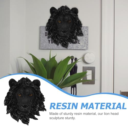 Luxshiny Lion Head Wall Decor Sculpture
