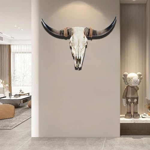 Faux Longhorn Skull Wall Decor - 31x24x7 Inch