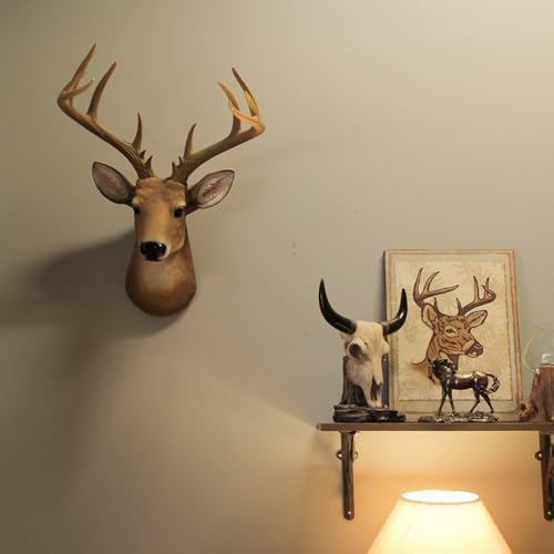 Zeckos 12 Point Buck Deer Head Wall Sculpture 235 Inches High