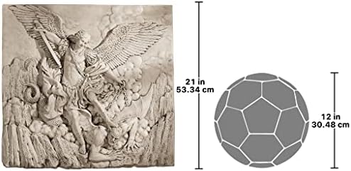 Design Toscano Michael the Archangel Wall Frieze Sculpture 22 Inches Wide