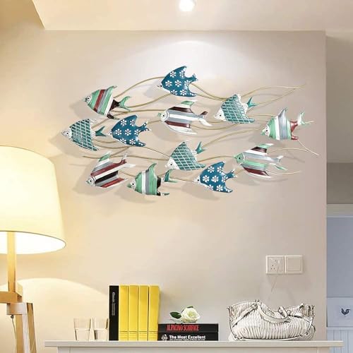 GDSPD Metal Fish Wall Decor Handcrafted 3D Sculpture