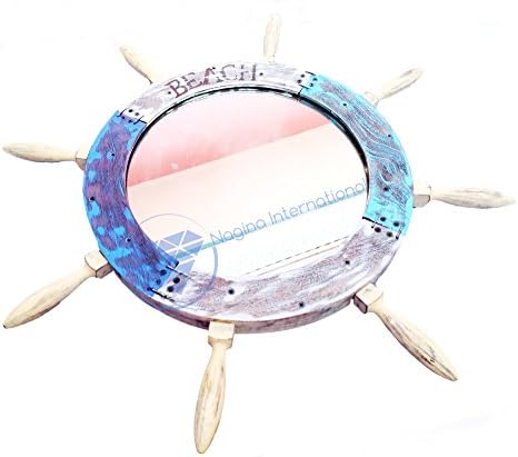 Nagina International Vintage Ship Wheel Wall Sculpture - 30 Inch