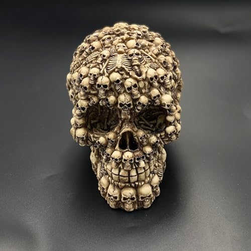 Realistic 3D Skull Decor Figurine for Home and Halloween