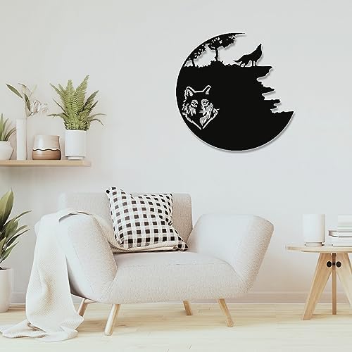 Fayholy Wild Wolf Metal Wall Decor
