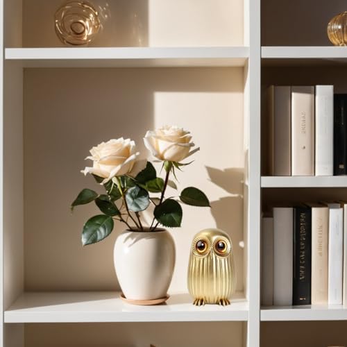 Elegant Gold Owl Figurine Decor for Home