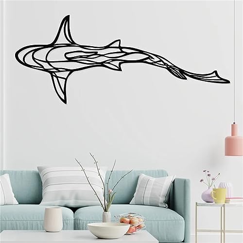 FYNBSSA 3D Metal Wall Art Shark Sculpture