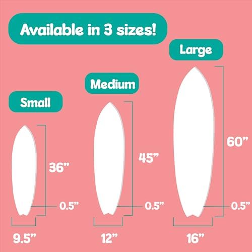 JennyGems 5 Foot Surfboard Wall Art Parrot Tropical Decor