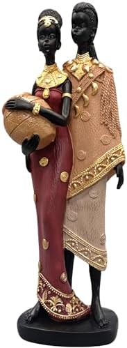 African Tribal Couple Statue - 10 Home Decor Sculpture