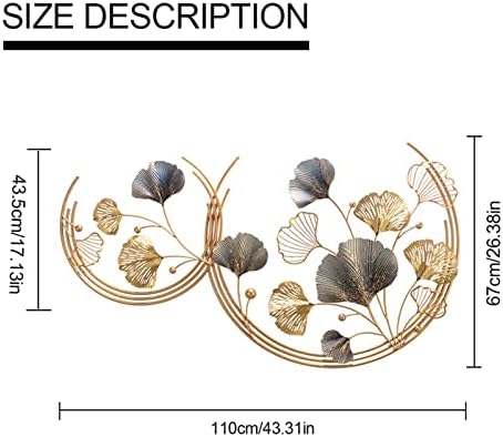 CDDUOLA 3D Wall Decor Handmade Golden Ginkgo Leaf Sculpture 2 Pack