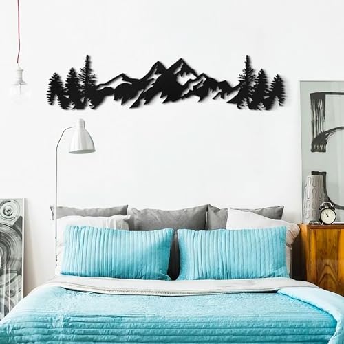Royxen Metal Mountain Wall Art 54 Inch Long