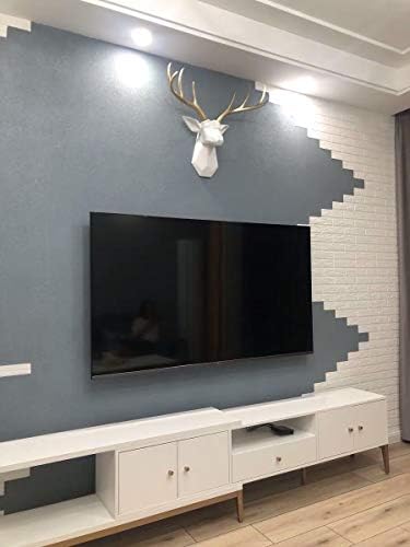 Faux Deer Head Wall Decor with Gold Antlers